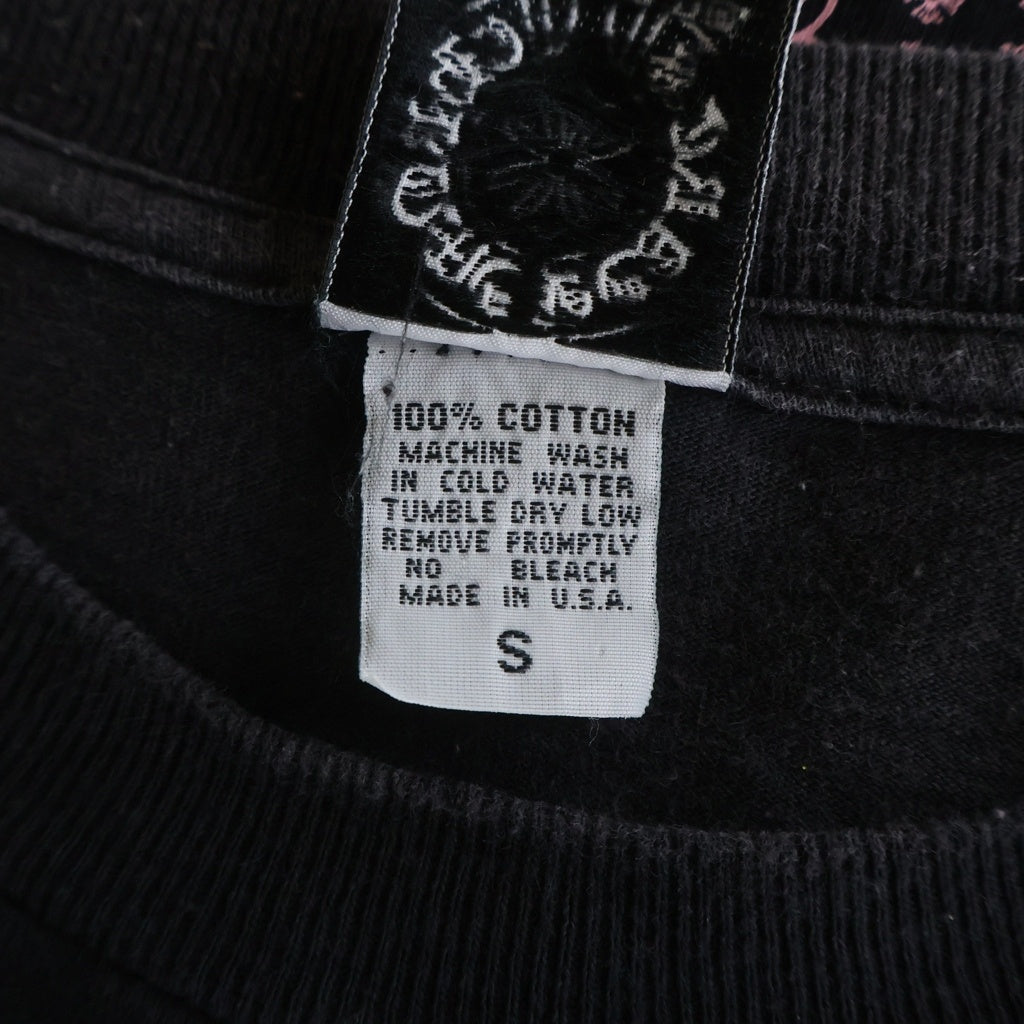 CHROME HEARTS(クロムハーツ) OLD CH PLS CROSS TEE オールド バックCHプラス クロスプリント 半袖Tシャツ カットソー ブラック/ピンク