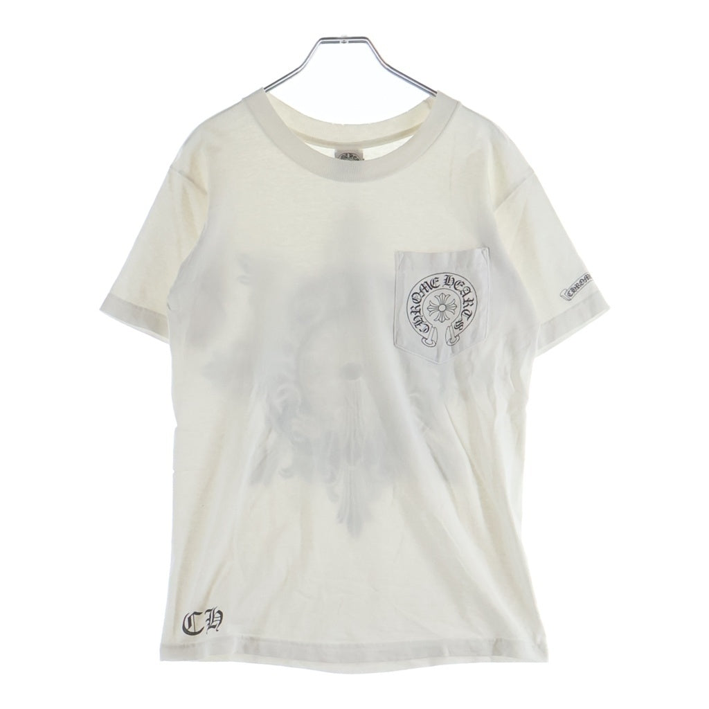 CHROME HEARTS(クロムハーツ) OLD S/S オールド バックフローラルクロス ホースシュープリント 半袖Tシャツ カットソー ホワイト