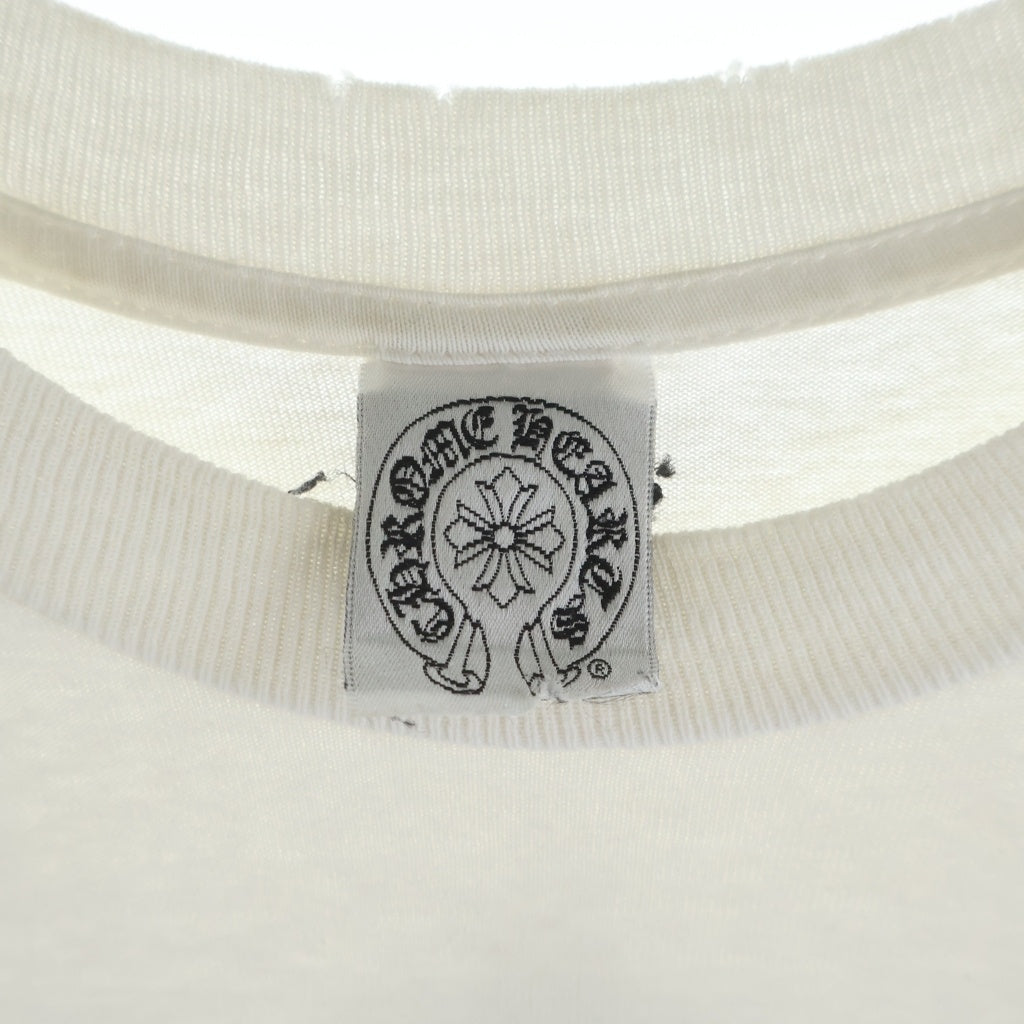 CHROME HEARTS(クロムハーツ) OLD S/S オールド バックフローラルクロス ホースシュープリント 半袖Tシャツ カットソー ホワイト