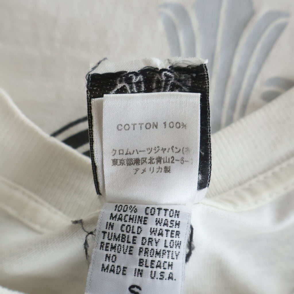 CHROME HEARTS(クロムハーツ) OLD S/S オールド バックフローラルクロス ホースシュープリント 半袖Tシャツ カットソー ホワイト