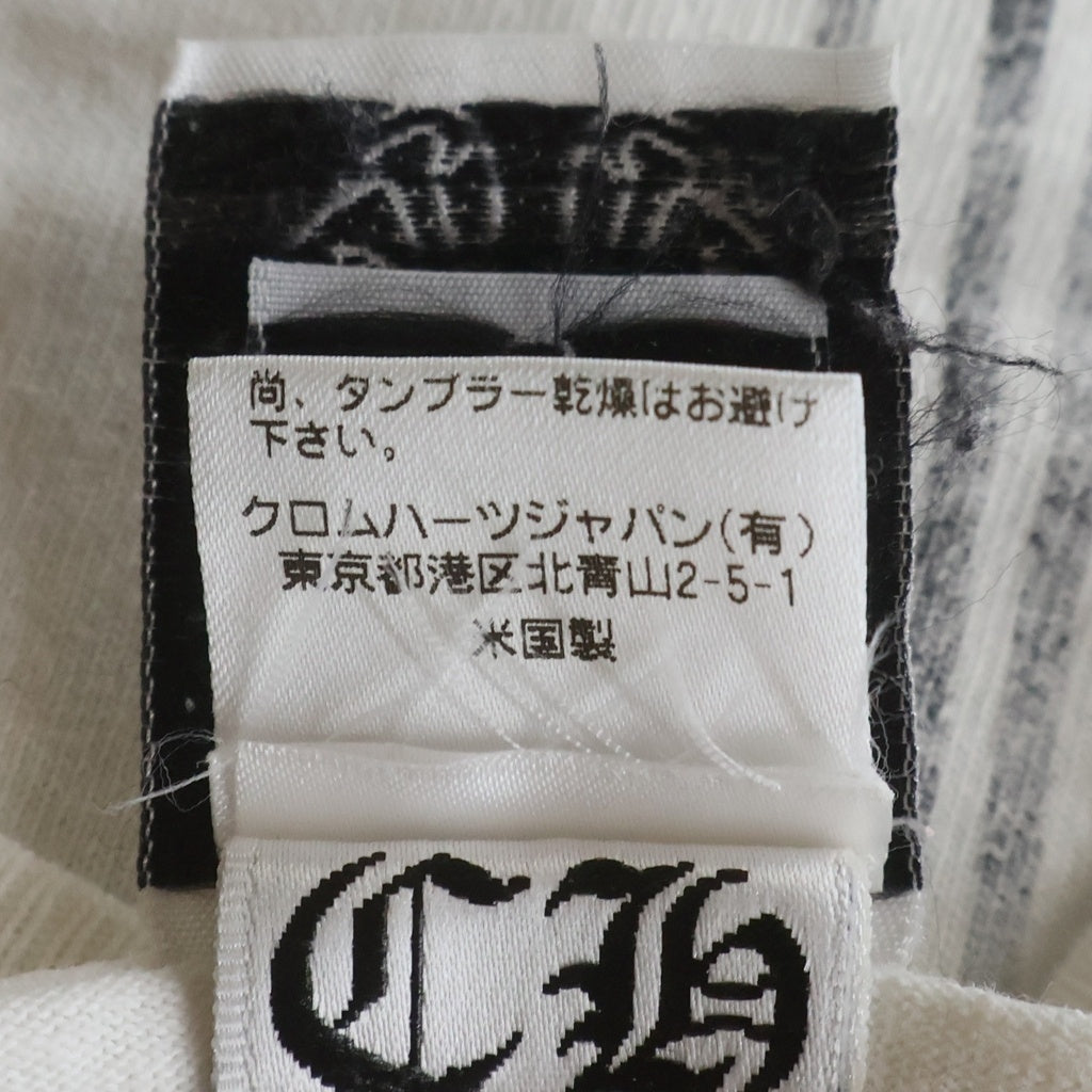 CHROME HEARTS(クロムハーツ) OLD FLORAL T-SHIRT オールド ネックロゴ バックフローラルクロス 半袖Tシャツ カットソー ホワイト