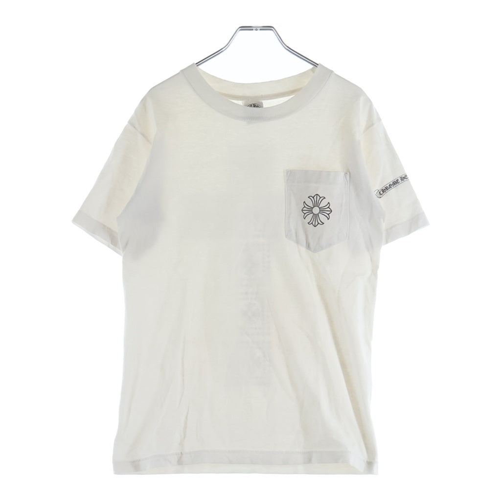CHROME HEARTS(クロムハーツ) OLD CH PLS CROSS TEE オールド バックCHプラス クロスプリント 半袖Tシャツ カットソー ホワイト