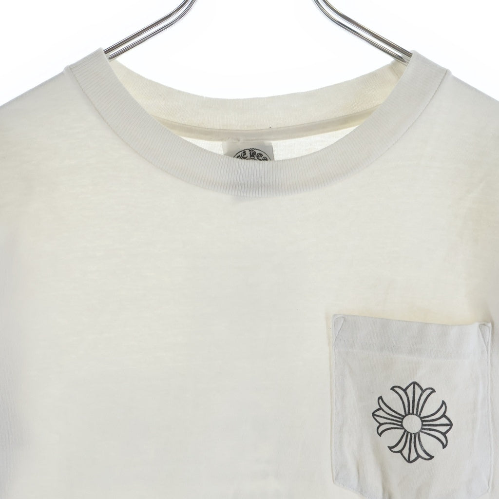 CHROME HEARTS(クロムハーツ) OLD CH PLS CROSS TEE オールド バックCHプラス クロスプリント 半袖Tシャツ カットソー ホワイト