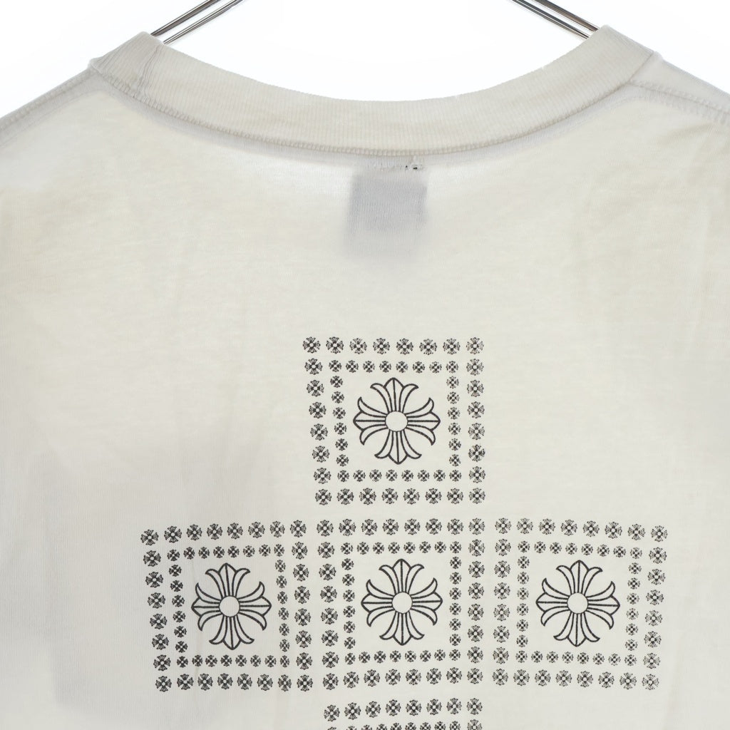 CHROME HEARTS(クロムハーツ) OLD CH PLS CROSS TEE オールド バックCHプラス クロスプリント 半袖Tシャツ カットソー ホワイト