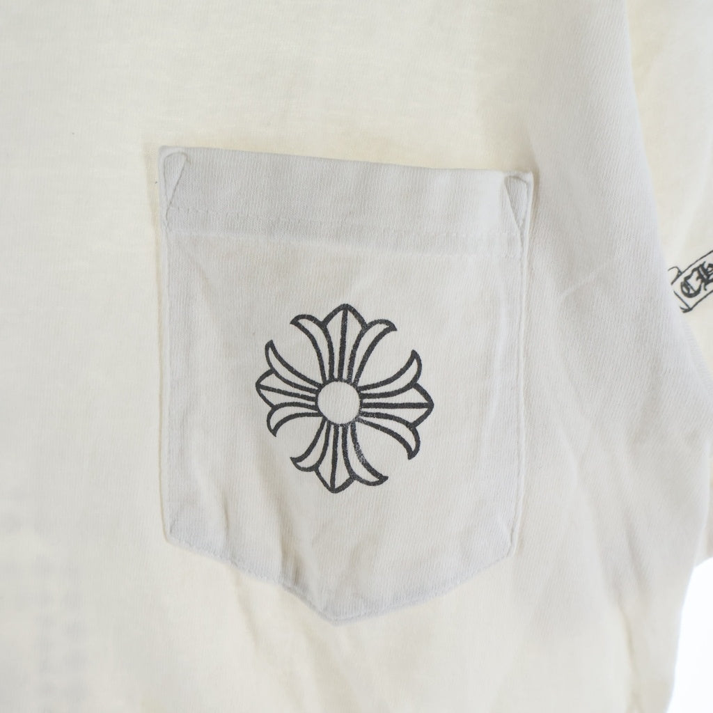 CHROME HEARTS(クロムハーツ) OLD CH PLS CROSS TEE オールド バックCHプラス クロスプリント 半袖Tシャツ カットソー ホワイト