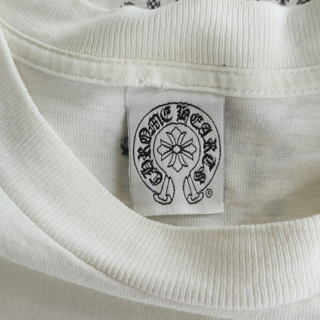 CHROME HEARTS(クロムハーツ) OLD CH PLS CROSS TEE オールド バックCHプラス クロスプリント 半袖Tシャツ カットソー ホワイト