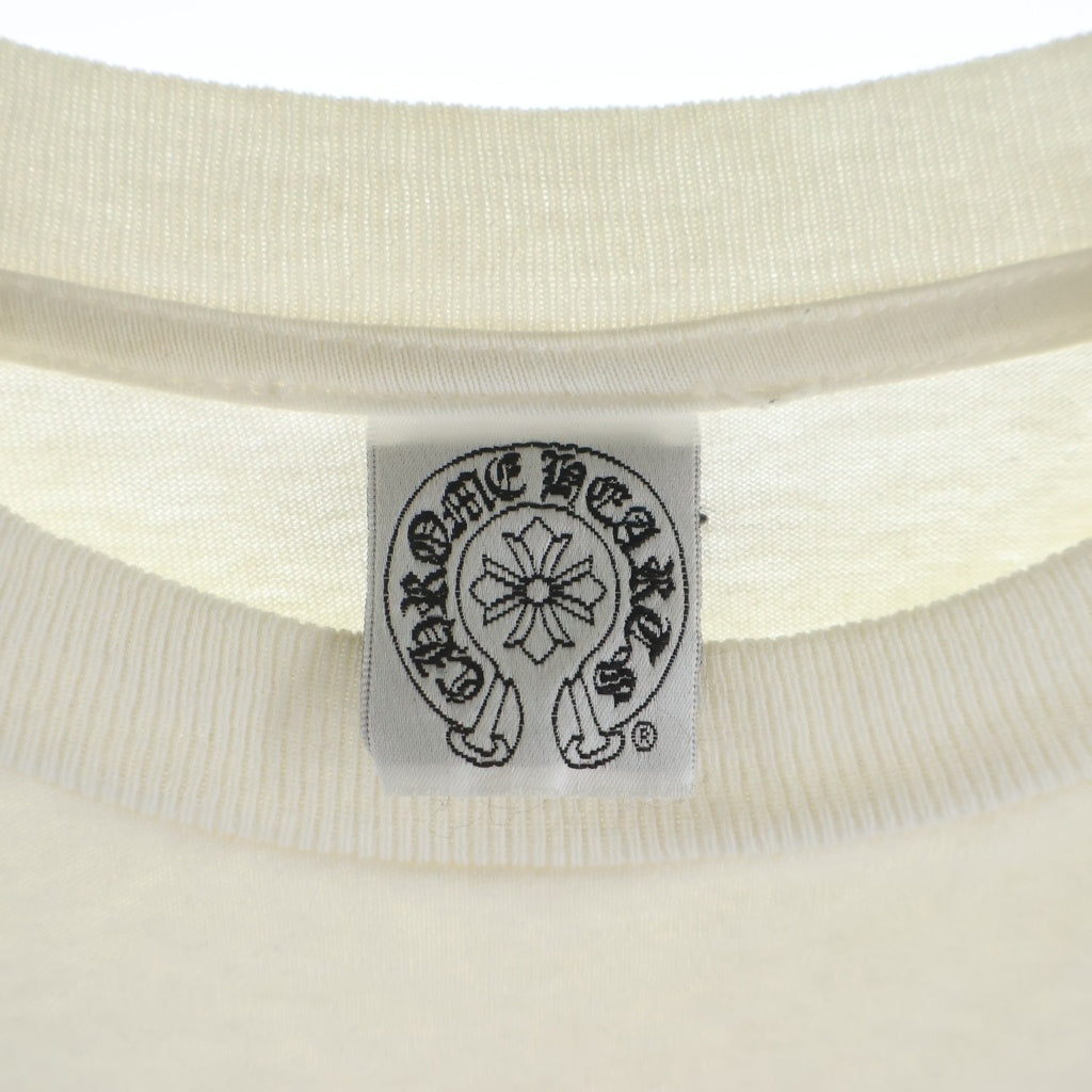 CHROME HEARTS(クロムハーツ) OLD CH PLS CROSS TEE オールド バックCHプラス クロスプリント 半袖Tシャツ カットソー ホワイト/ピンク