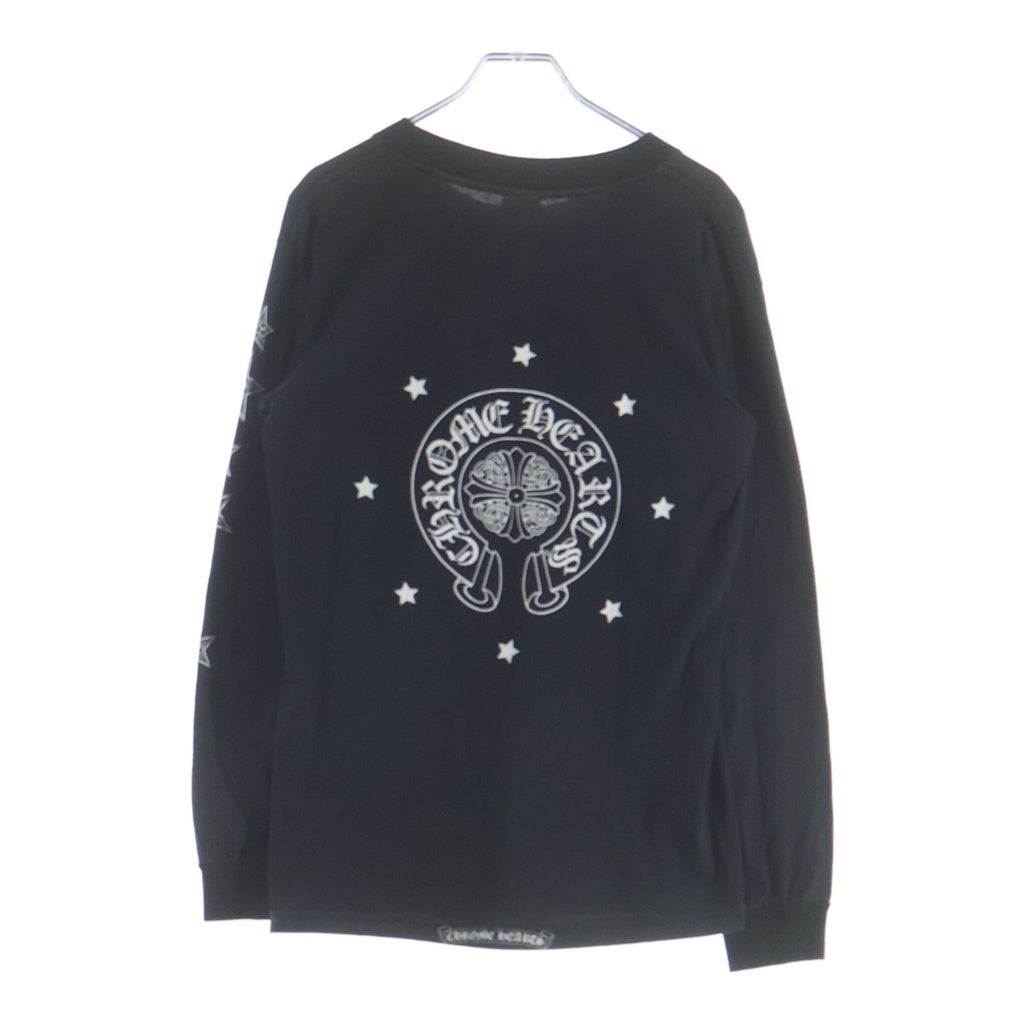 CHROME HEARTS(クロムハーツ) OLD STAR L/S Tee アームスター ホースシュープリント 長袖Tシャツ カットソー ブラック