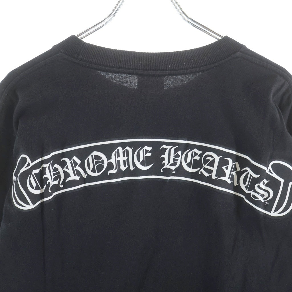 CHROME HEARTS(クロムハーツ) OLD FLEURKNEE CH PLS L/S TEE オールド フレアニープリント アームCHプラス 長袖Tシャツ カットソー ブラック