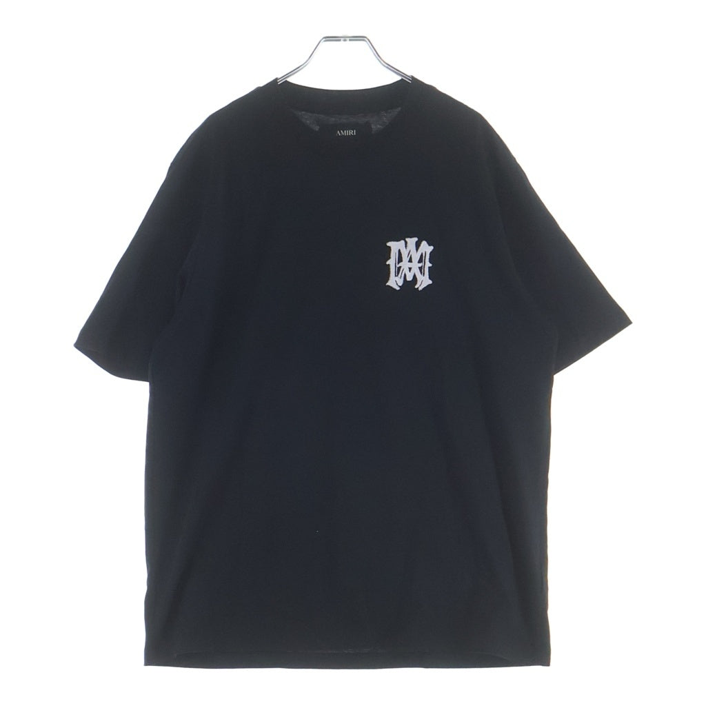 AMIRI(アミリ) 26SS MA Chateau TEE ロゴ刺繍 クルーネック 半袖Tシャツ カットソー ブラック AMTOJR1070