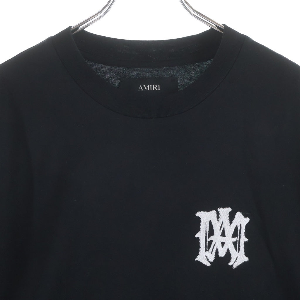 AMIRI(アミリ) 26SS MA Chateau TEE ロゴ刺繍 クルーネック 半袖Tシャツ カットソー ブラック AMTOJR1070