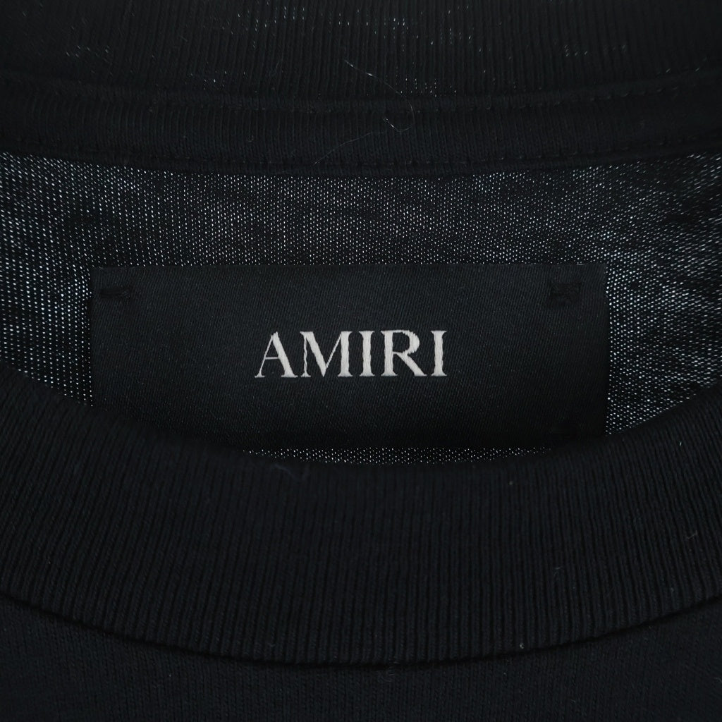 AMIRI(アミリ) 26SS MA Chateau TEE ロゴ刺繍 クルーネック 半袖Tシャツ カットソー ブラック AMTOJR1070
