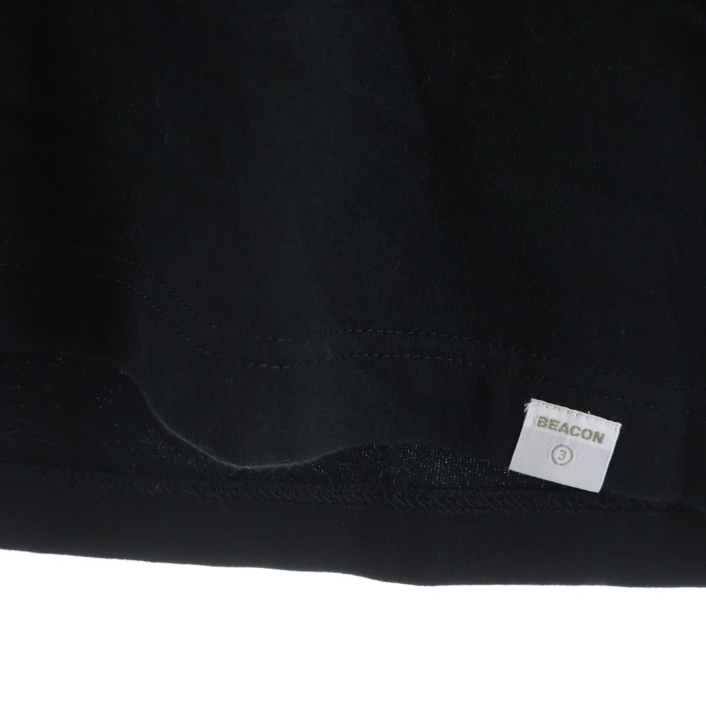 kolor BEACON(カラービーコン) 24SS Saturday Night Fever Front Fold Crewneck グラフィックプリント 天竺 半袖Tシャツ カットソー ブラック 24SBM-T09237