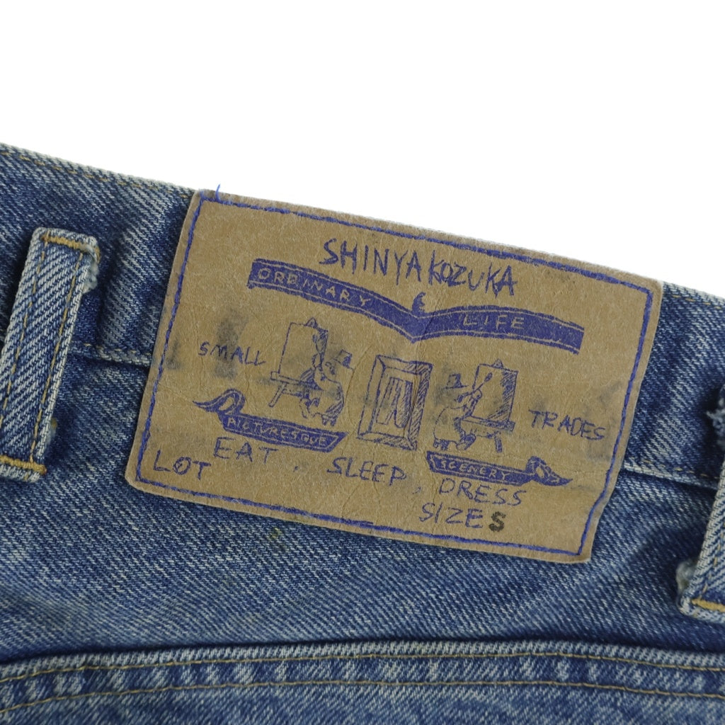 SHINYA KOZUKA(シンヤコズカ) PAINTED ORDINARY CITY STRAIGHT ペイント加工 ジップフライ ストレート デニムパンツ インディゴブルー 2502SK37P