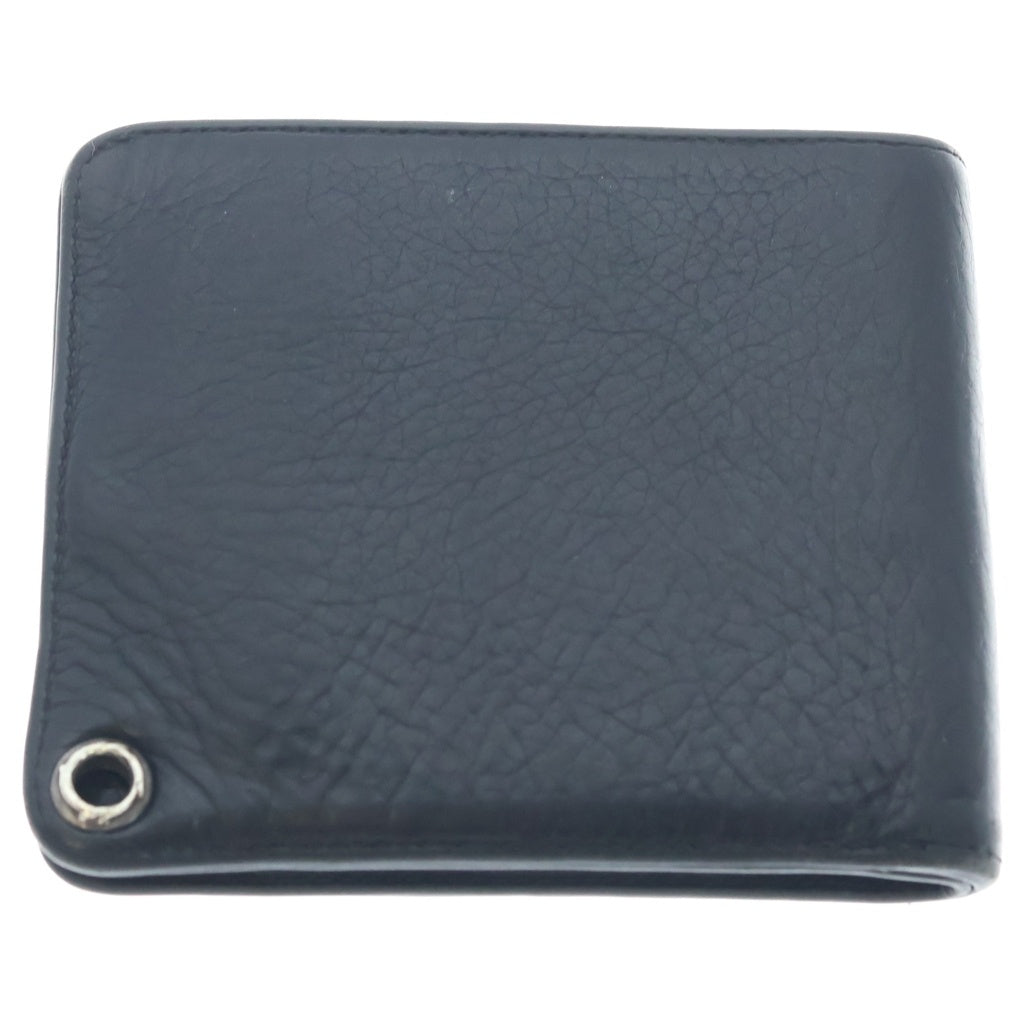 CHROME HEARTS(クロムハーツ) 1SNAP 1スナップ クロス ボールボタン レザーウォレット 財布 ブラック