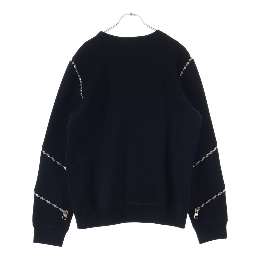 Alexander McQueen(アレキサンダーマックイーン) MULTI ZIP SWEATSHIRT アームジップ クルーネック 長袖スウェット トレーナー ブラック 687743