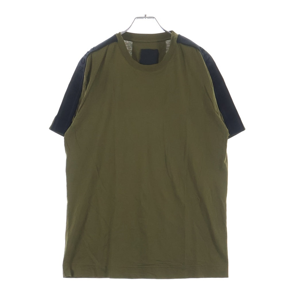 GIVENCHY(ジバンシィ) 21AW ロゴテープ スリムフィット クルーネック 半袖Tシャツ カットソー カーキ BM714Q3Y6B