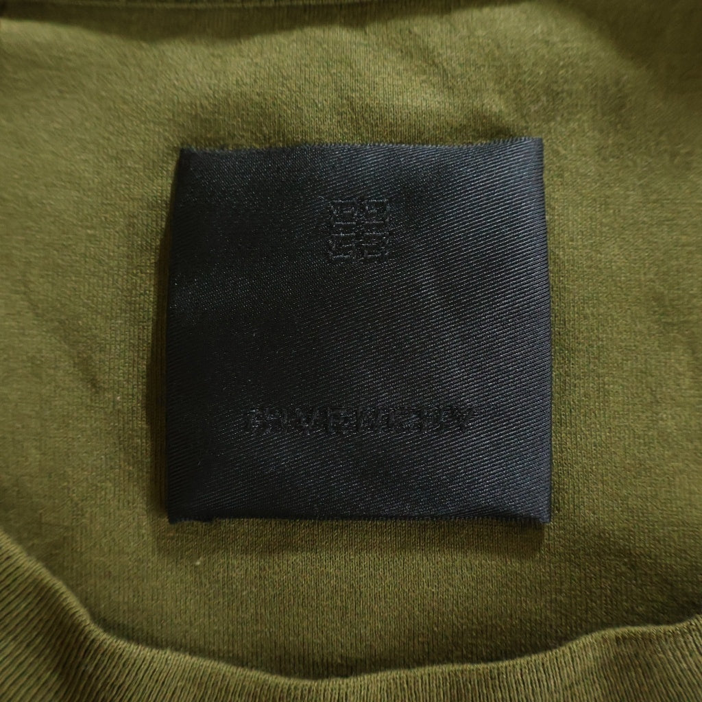 GIVENCHY(ジバンシィ) 21AW ロゴテープ スリムフィット クルーネック 半袖Tシャツ カットソー カーキ BM714Q3Y6B