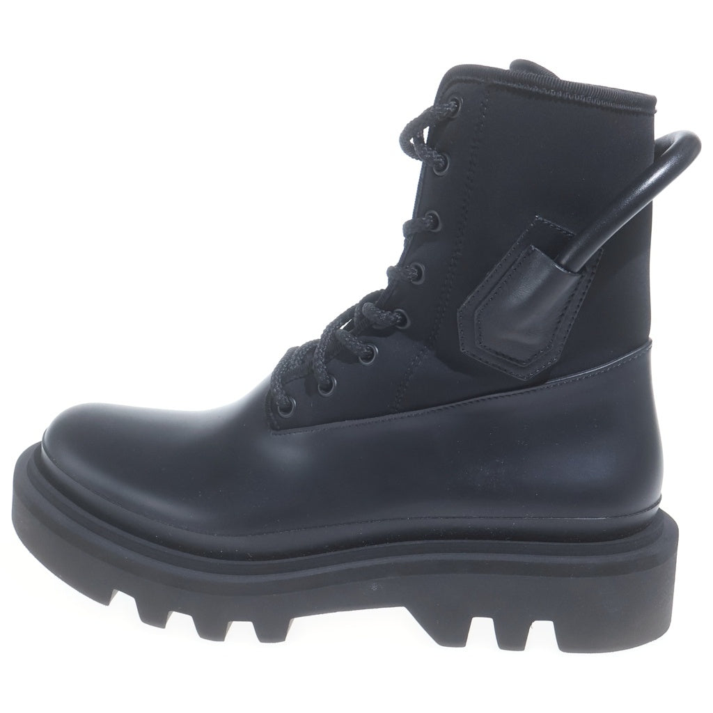 GIVENCHY(ジバンシィ) COMBAT BOOT 素材切替 レースアップ ハイカットブーツ ブラック BH700GH0S5