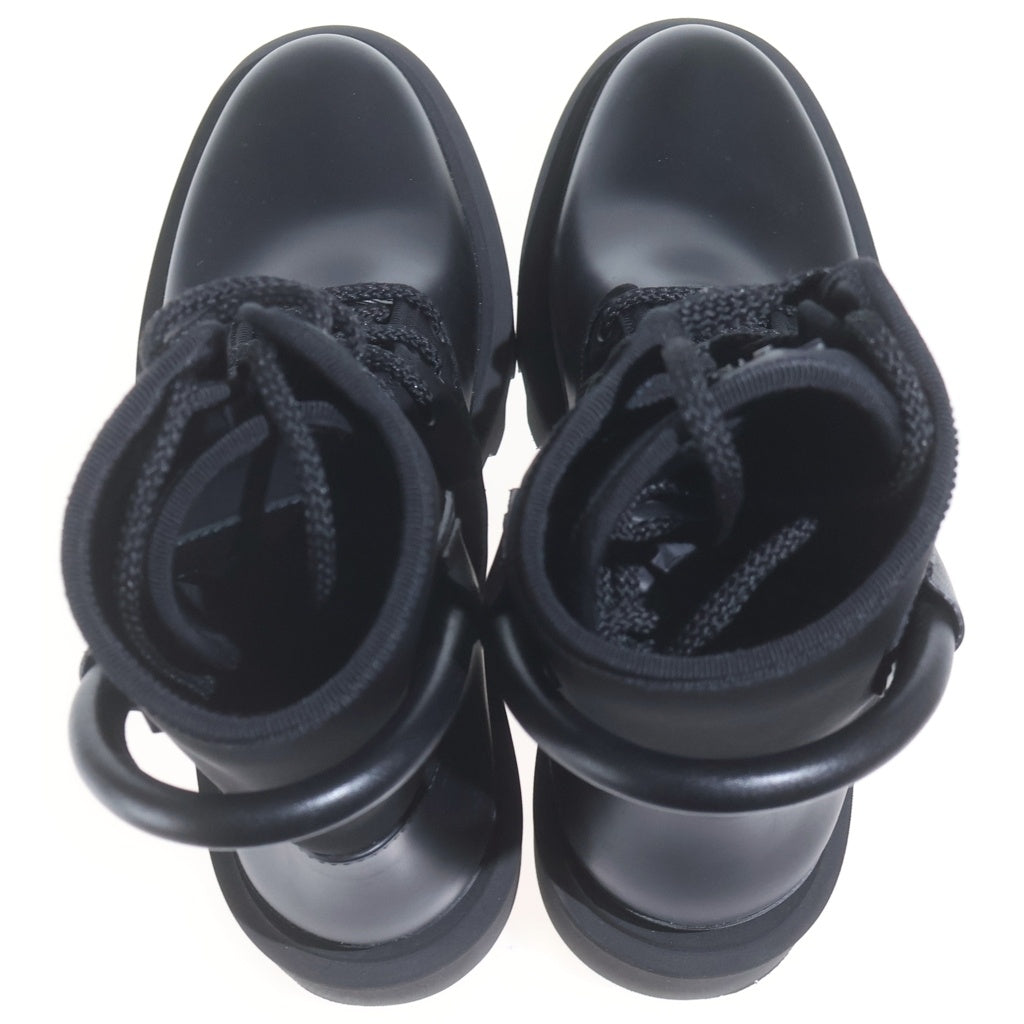 GIVENCHY(ジバンシィ) COMBAT BOOT 素材切替 レースアップ ハイカットブーツ ブラック BH700GH0S5