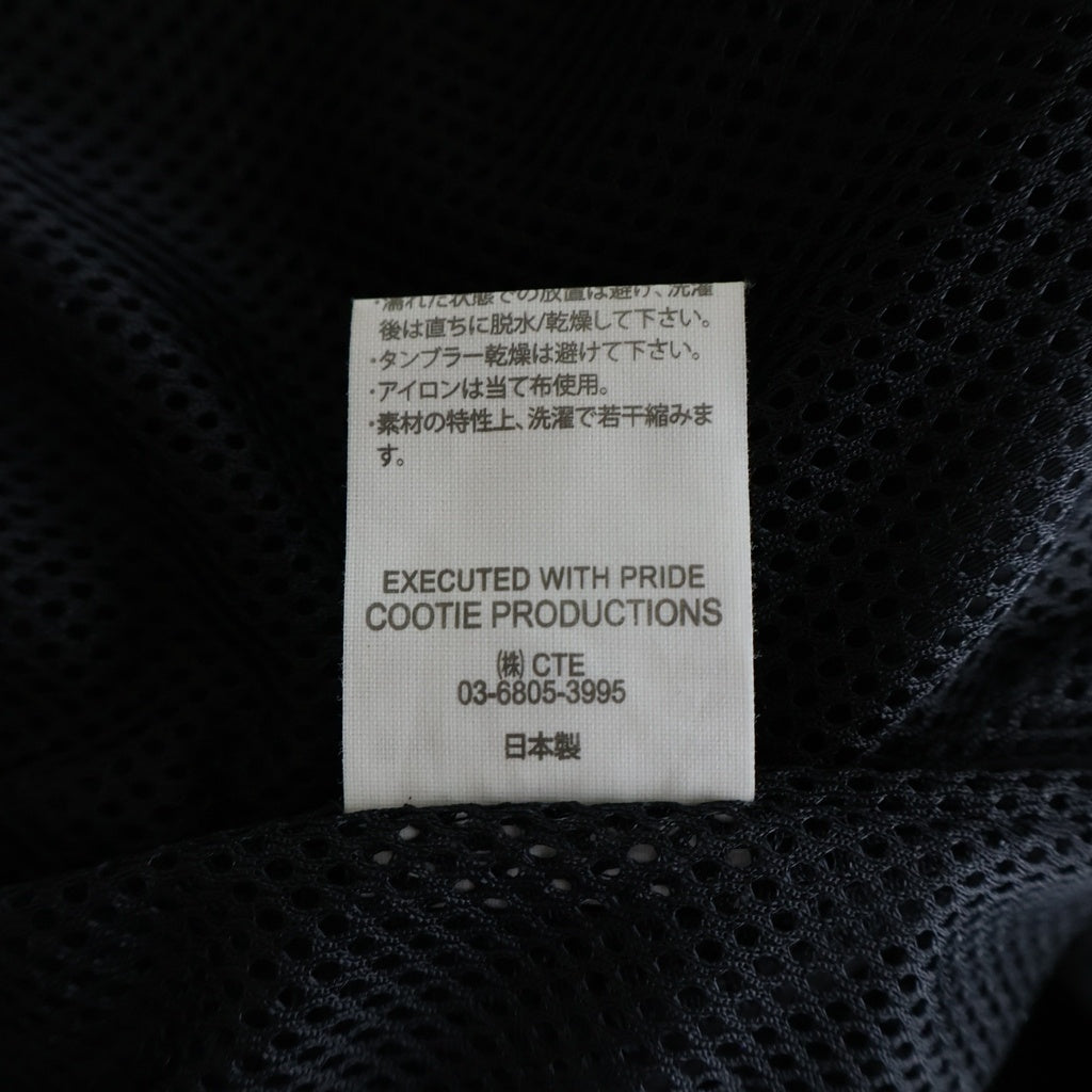 COOTIE PRODUCTIONS(クーティー プロダクションズ) 25SS Weather Training Jacket フロントロゴ ウェザー トレーニングジャケット ブラック CTE-25S205