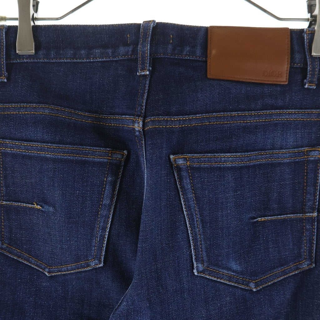 DIOR(ディオール) 裾裏地オブリーク ボタンフライ スキニーデニムパンツ インディゴ 013DS00D226X