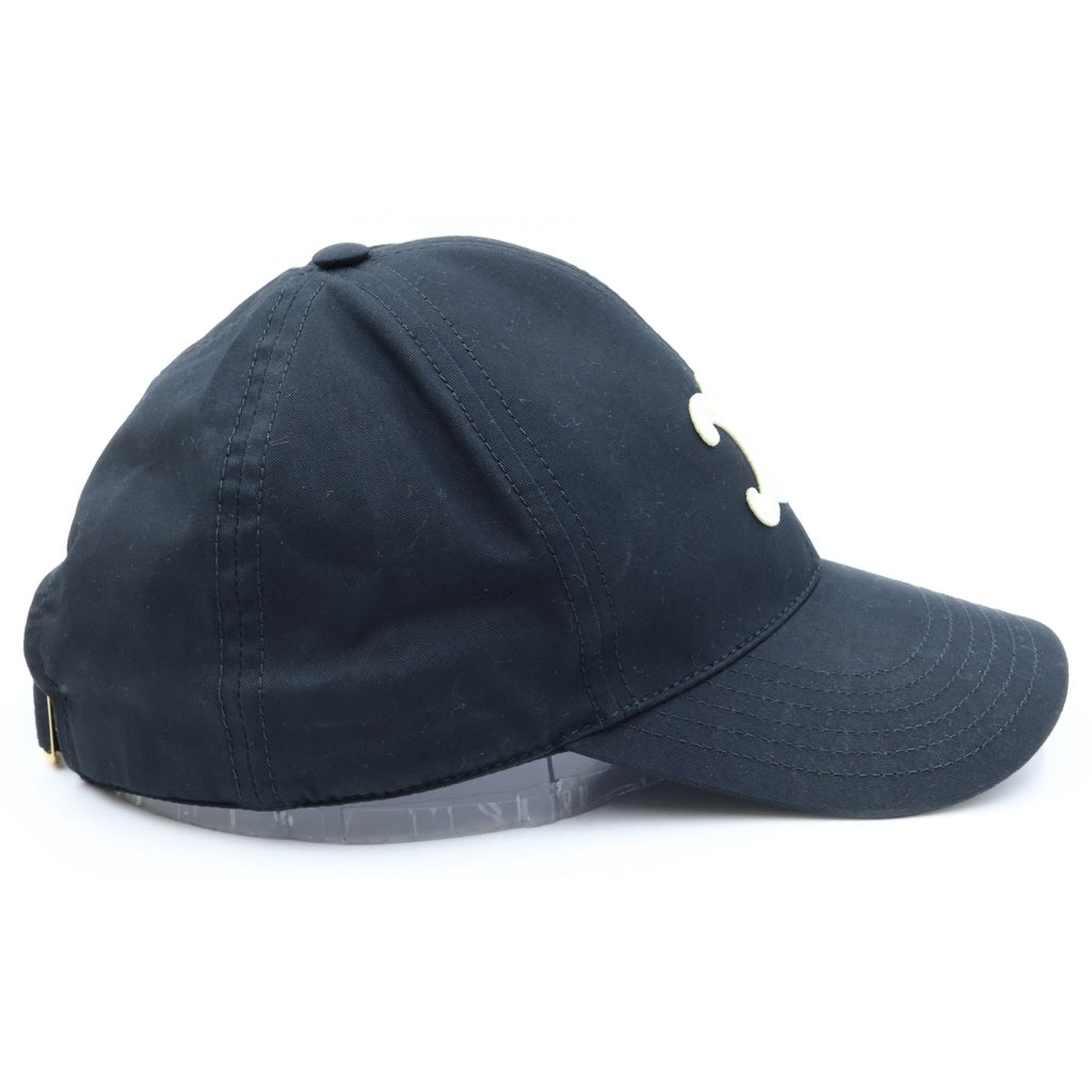 CELINE(セリーヌ) TRIOMPHE BASEBALL CAP トリオンフ ベースボールキャップ 帽子 ブラック 2AUT6969P.38NO