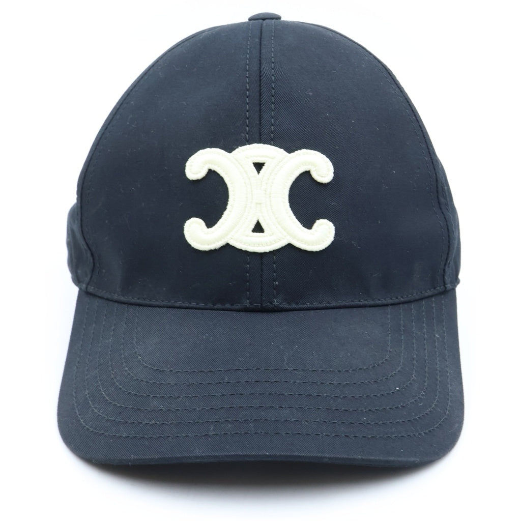 CELINE(セリーヌ) TRIOMPHE BASEBALL CAP トリオンフ ベースボールキャップ 帽子 ブラック 2AUT6969P.38NO