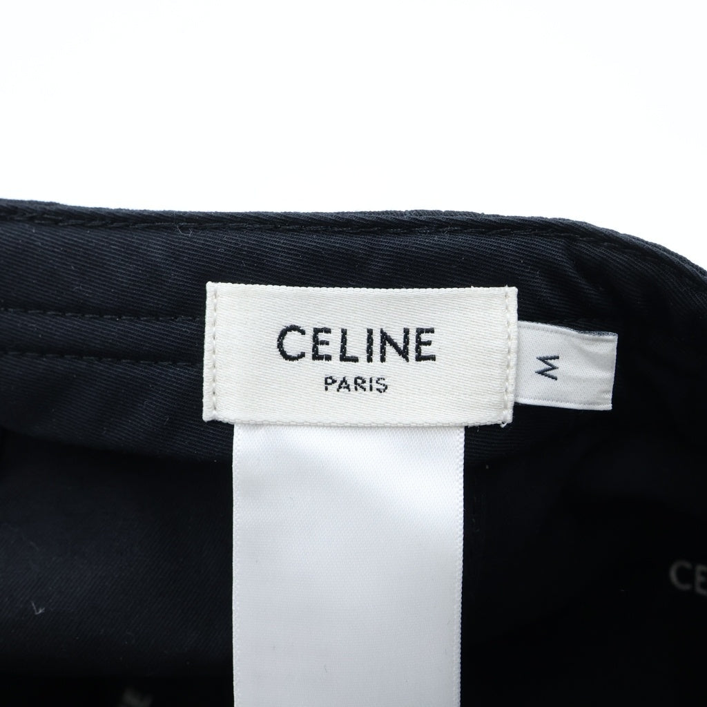 CELINE(セリーヌ) TRIOMPHE BASEBALL CAP トリオンフ ベースボールキャップ 帽子 ブラック 2AUT6969P.38NO