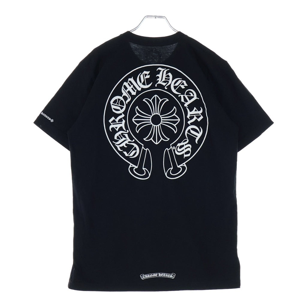 CHROME HEARTS(クロムハーツ) HORSESHOE S/S TEE ホースシュープリント ポケット半袖Tシャツ カットソー ブラック