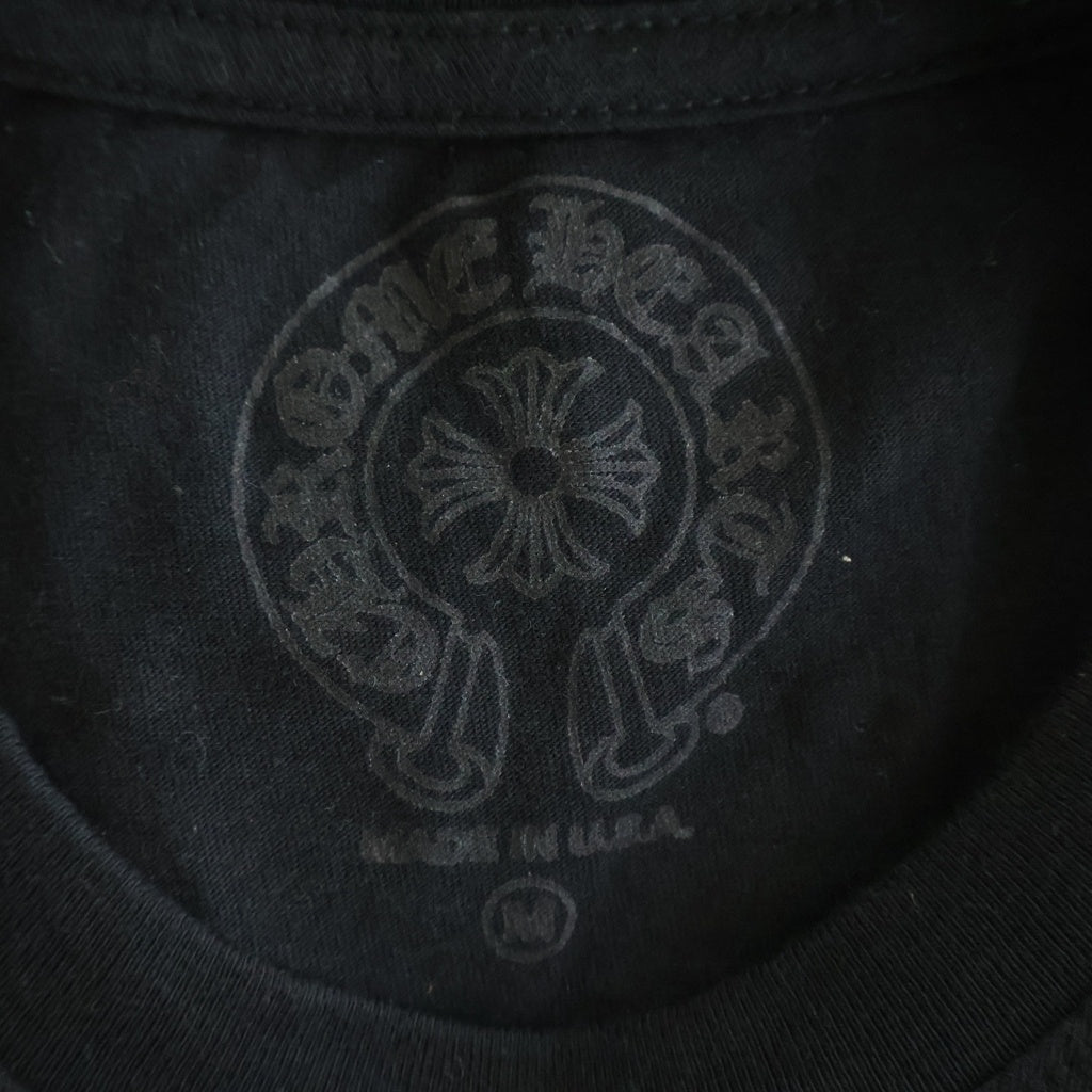 CHROME HEARTS(クロムハーツ) HORSESHOE S/S TEE ホースシュープリント ポケット半袖Tシャツ カットソー ブラック