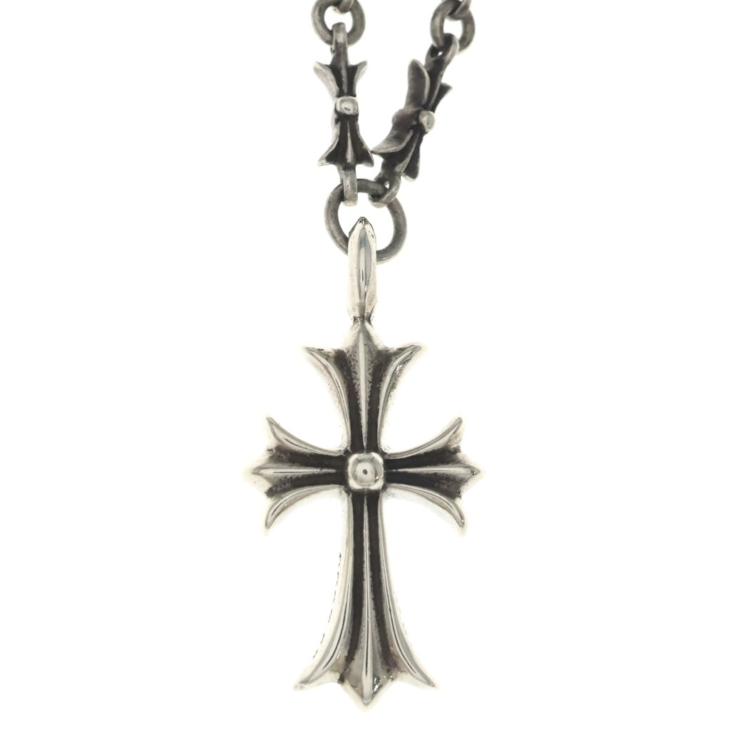 CHROME HEARTS(クロムハーツ) TNY E BAR20 DIA CRS F P タイニーEバー タイニーファットクロス PAVEダイヤ 20inch シルバー ネックレス