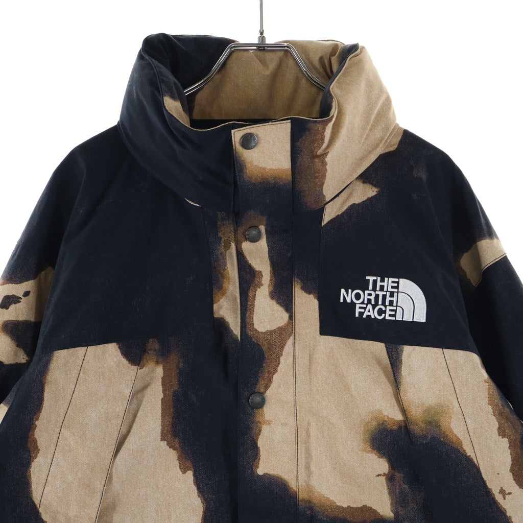 THE NORTH FACE(ザノースフェイス) 21AW SUPREME Bleached Denim Print Mountain Jacket × シュプリーム 総柄 ブリーチ デニム プリント マウンテンジャケット ブラック/ブラウン NP52100I