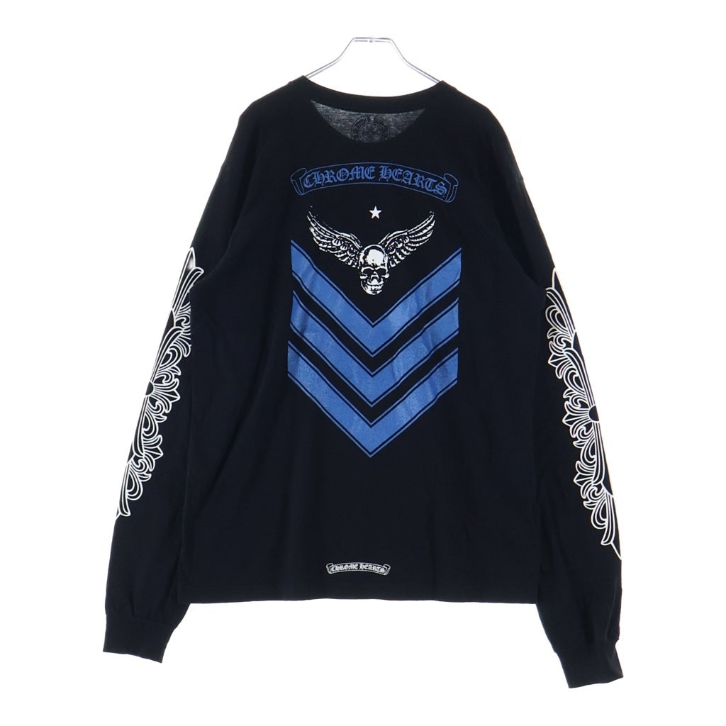 CHROME HEARTS(クロムハーツ) FOTI MAHALIA L/S Tee フォティ マハリア アームフローラル長袖Tシャツ ブラック