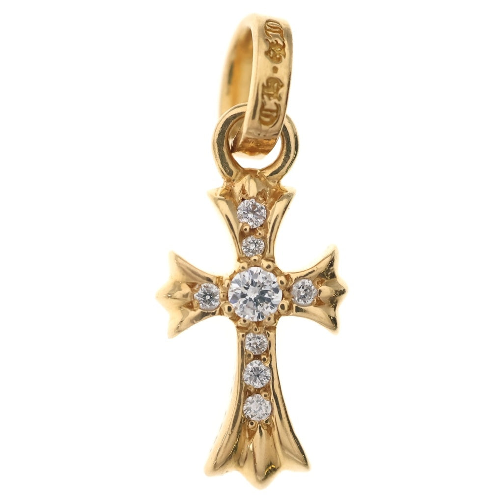 CHROME HEARTS(クロムハーツ) 22K CRS BBYFAT P/DIA ベイビーファットクロス PAVEダイヤ ペンダントトップ ゴールド BCA035