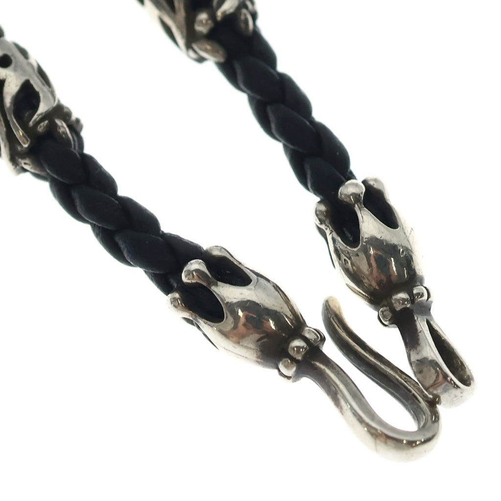 Personal Jesus(パーソナルジーザス) BLACK SPINEL NECKLACE W/PJ DAGGER ブラックスピネル ダブルPJダガー ネックレス シルバー/ブラック