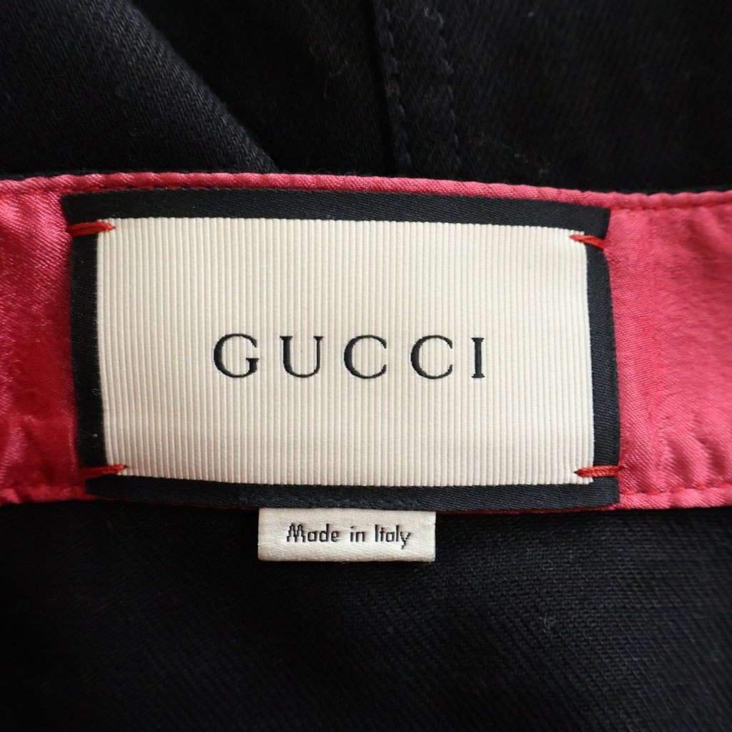 GUCCI(グッチ) スパンコール 刺繍 デニム スカート ブラック 456974 XR402