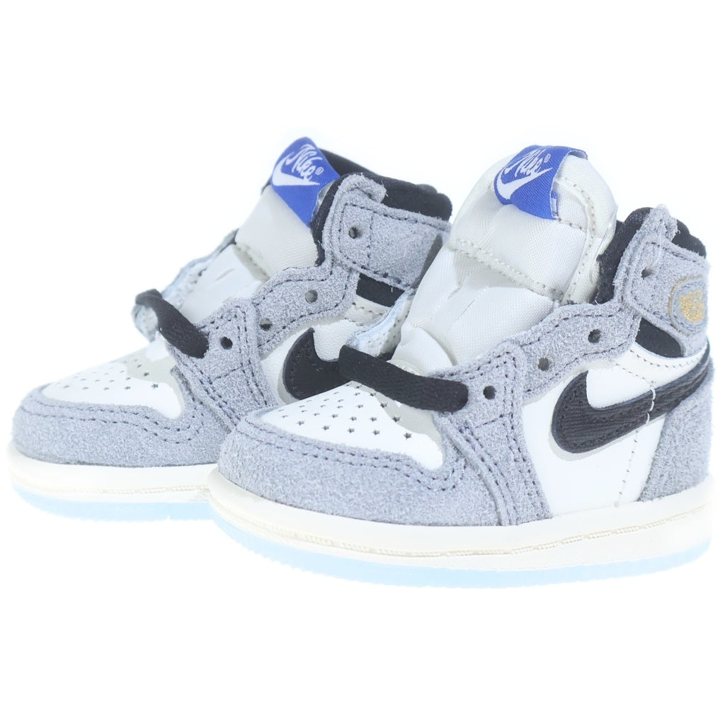 NIKE(ナイキ) TD JORDAN 1 RETRO HIGH OG Cool Grey/Sail キッズ ジョーダンワン ハイカットスニーカー グレー US2C/8.0cm FD1413-003