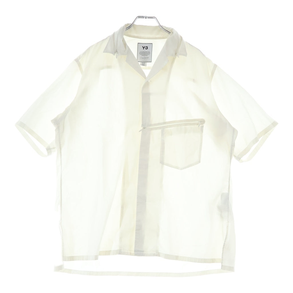 Y-3(ワイスリー) CLASSIC SHORT SLEEVE SHIRT 比翼 クラシック 半袖シャツ ショートスリーブ ホワイト FS2520