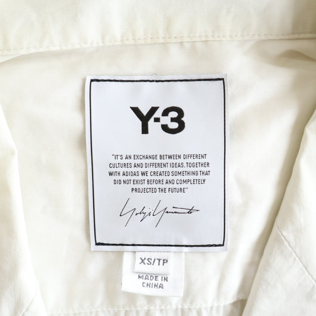 Y-3(ワイスリー) CLASSIC SHORT SLEEVE SHIRT 比翼 クラシック 半袖シャツ ショートスリーブ ホワイト FS2520