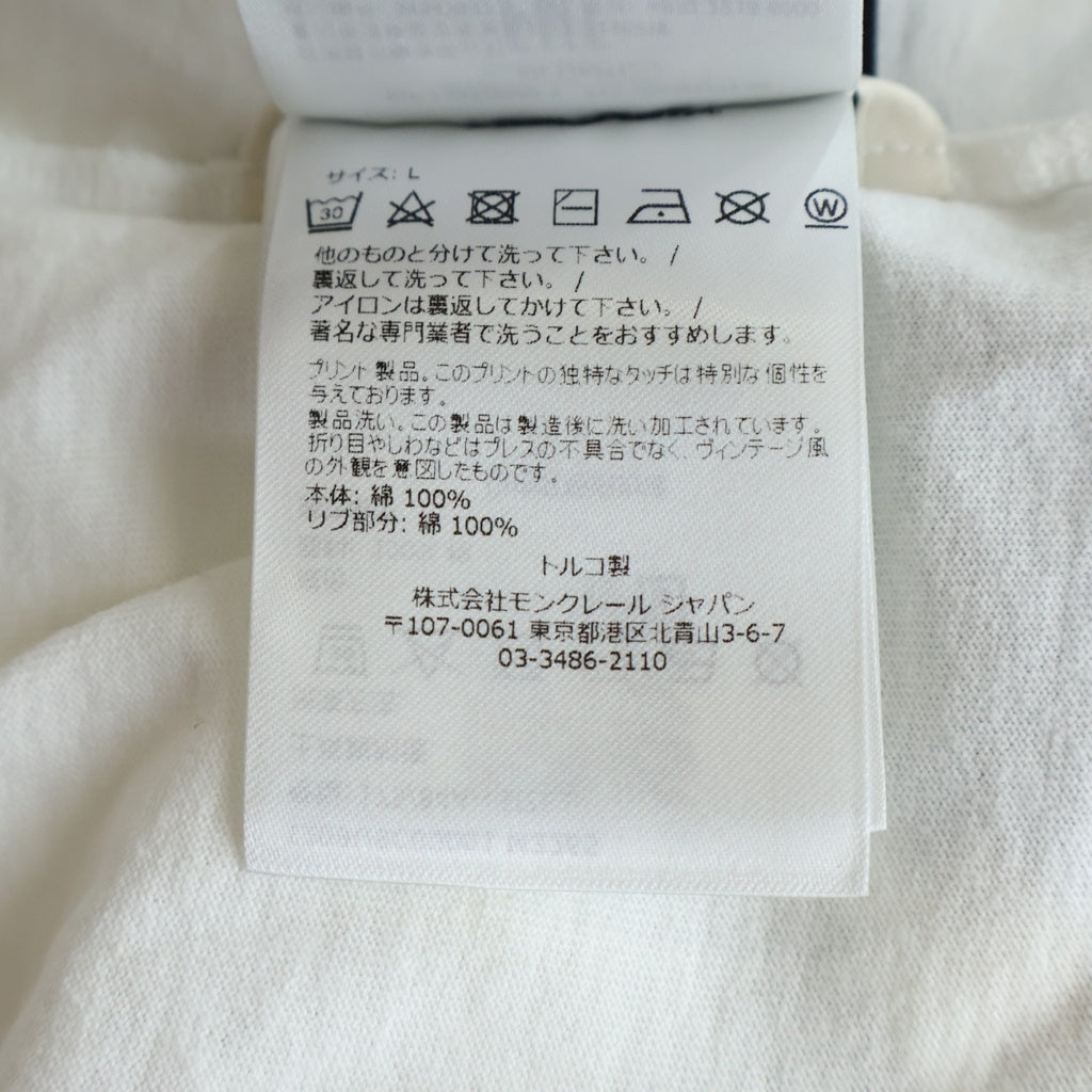 MONCLER(モンクレール) 23AW ×Fragment フラグメント フラワープリント 半袖Tシャツ カットソー ホワイト I209U8C00001