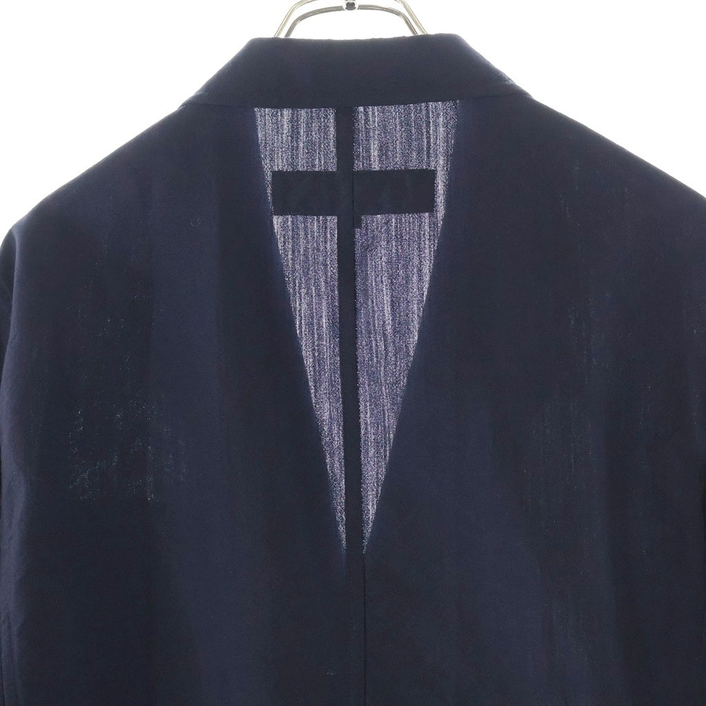 COMME des GARCONS HOMME(コムデギャルソンオム) 02SS 田中オム ドット柄 3B ノッチドラペル シングルテーラードジャケット ブラック/パープル HE-J014 AD2001