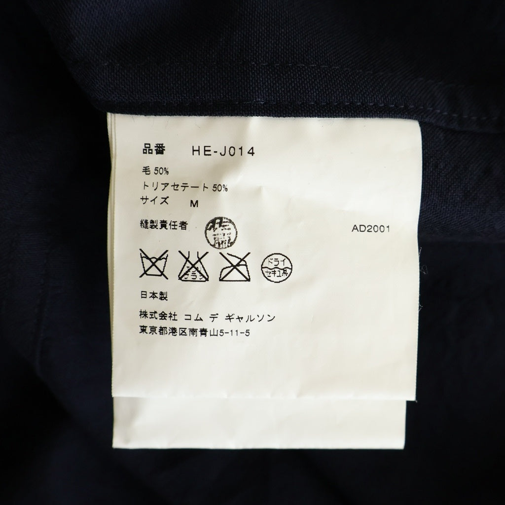 COMME des GARCONS HOMME(コムデギャルソンオム) 02SS 田中オム ドット柄 3B ノッチドラペル シングルテーラードジャケット ブラック/パープル HE-J014 AD2001