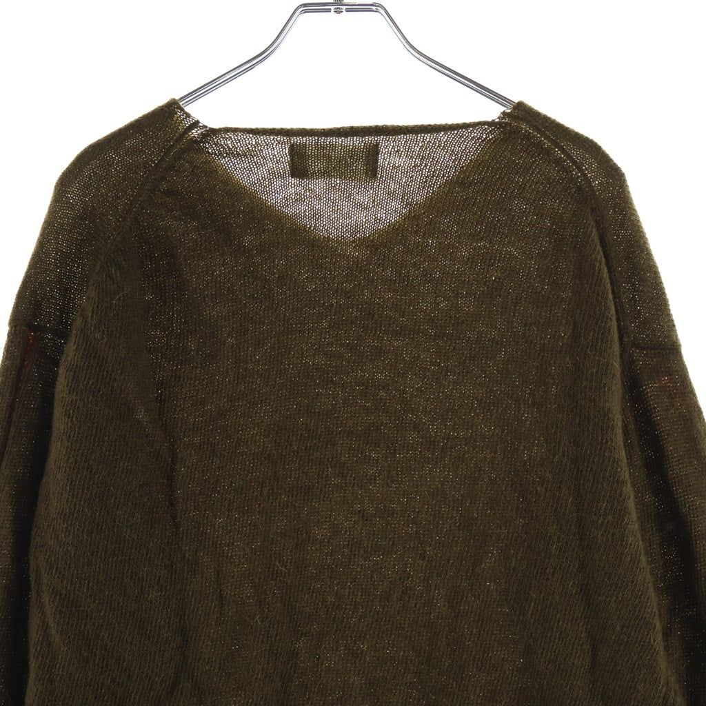 COMME des GARCONS HOMME(コムデギャルソンオム) 98AW 田中オム ウール混 Vネック ニットセーター ブラウン HN-070240 AD1998