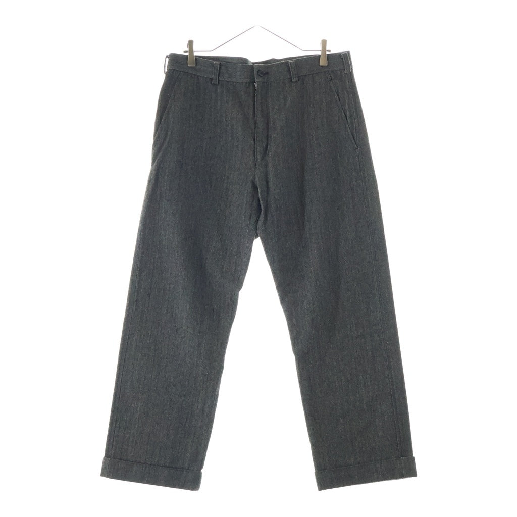 COMME des GARCONS HOMME(コムデギャルソンオム) 99AW 田中オム ウール混 ジップフライ ヘリンボーン スラックスパンツ グレージュ HP-04026M AD1999