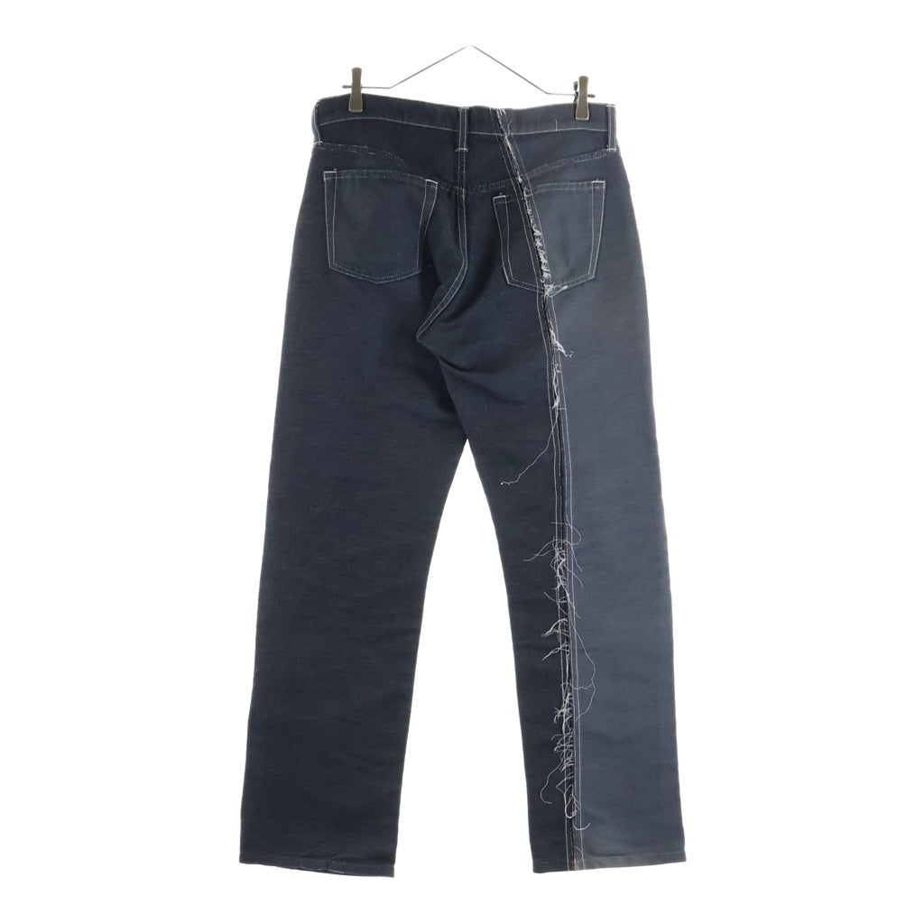 COMME des GARCONS HOMME(コムデギャルソンオム) 00AW 田中オム 再構築 ドッキング バイカラー デニムパンツ グレー HP-04039L AD2000