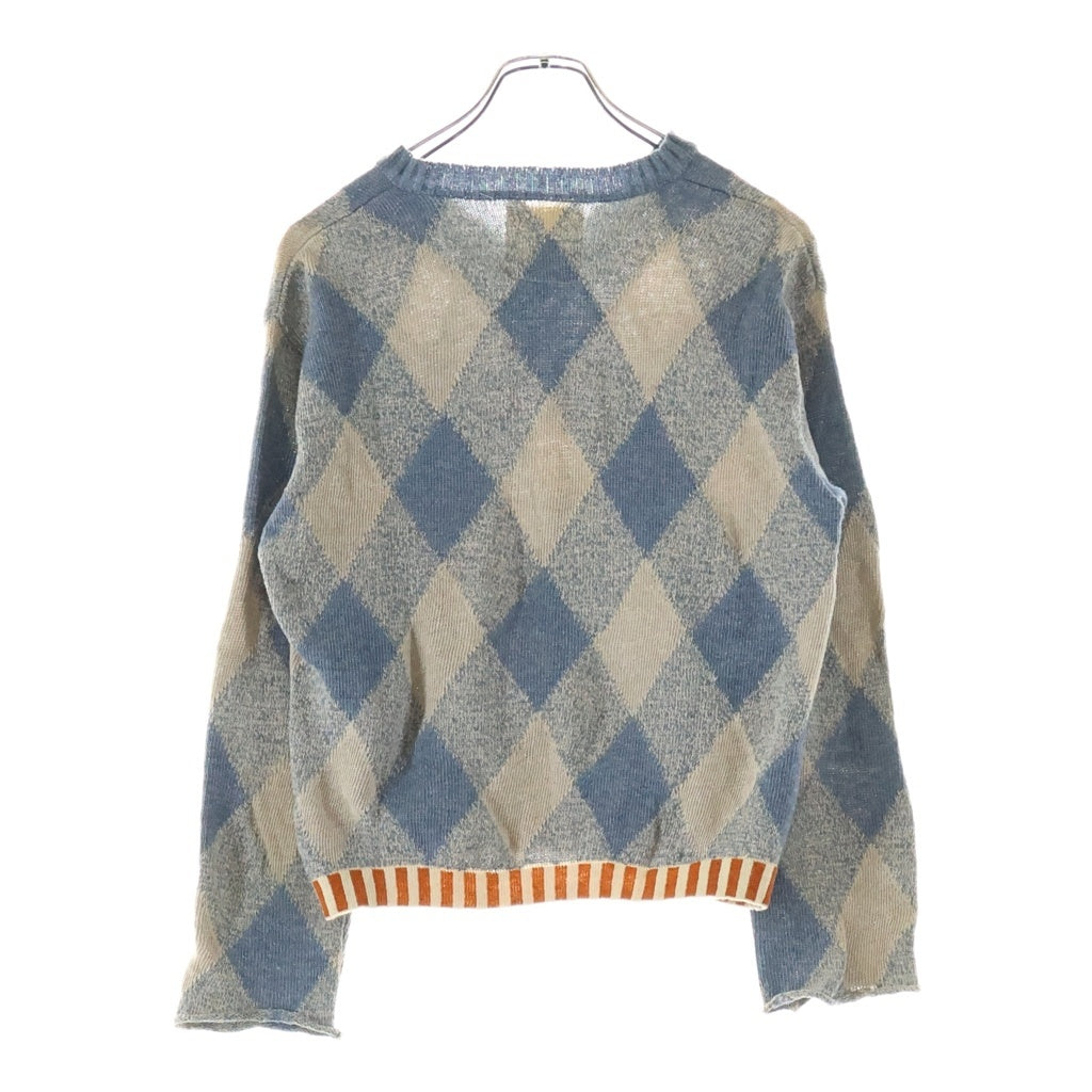 COMME des GARCONS HOMME(コムデギャルソンオム) 98SS 田中オム アーガイル柄 Vネック ニットセーター マルチ IN-100020 AD1997