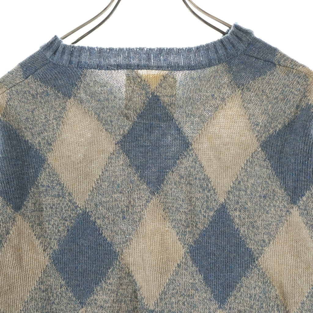 COMME des GARCONS HOMME(コムデギャルソンオム) 98SS 田中オム アーガイル柄 Vネック ニットセーター マルチ IN-100020 AD1997