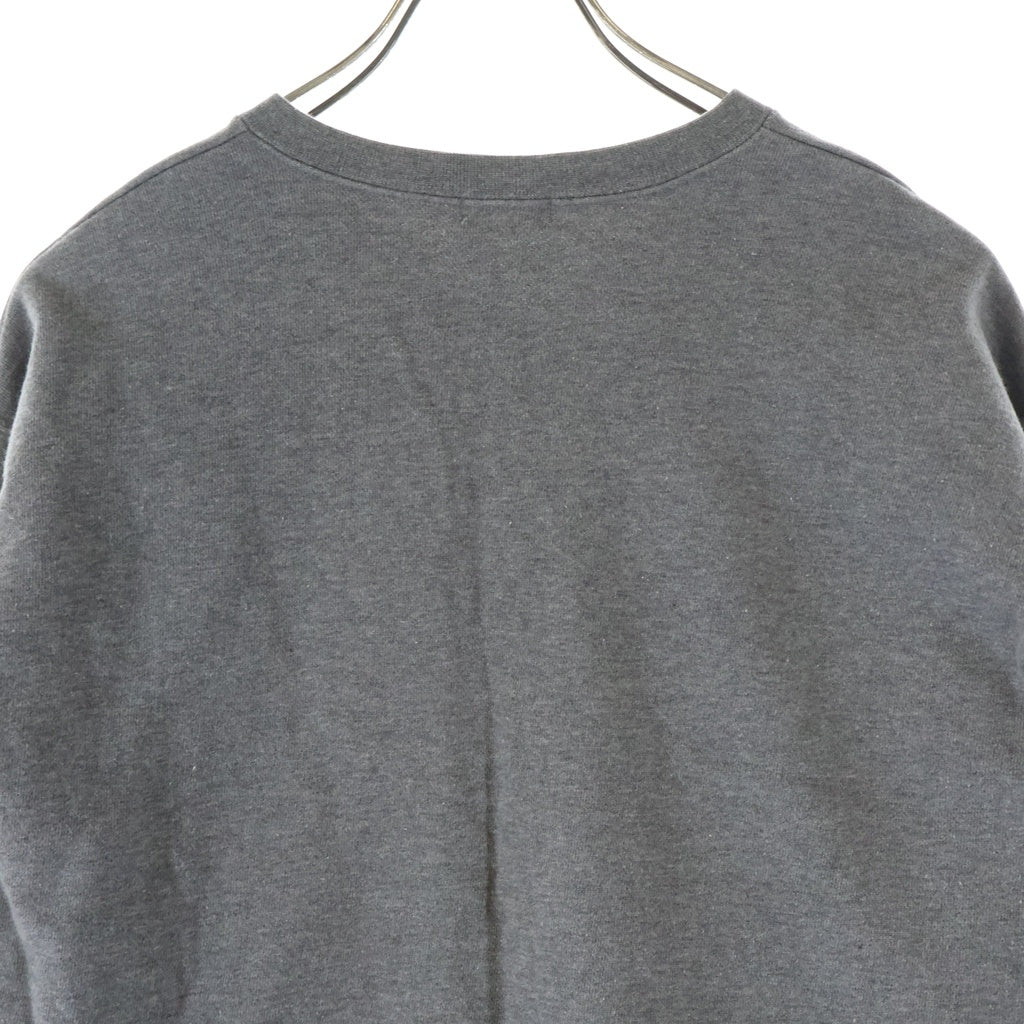 COMME des GARCONS HOMME(コムデギャルソンオム) 98AW 田中オム アームウールニット切り替え Vネック スウェットトレーナー グレー HT-040190 AD1998