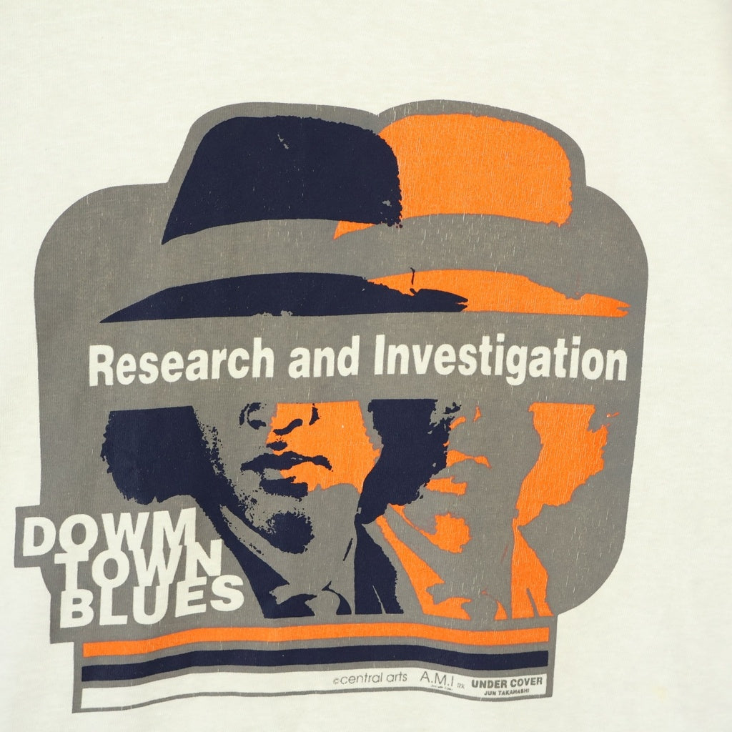 UNDERCOVER(アンダーカバー) 90S ×探偵物語 松田優作 フロントプリント クルーネック半袖Tシャツ カットソー ホワイト